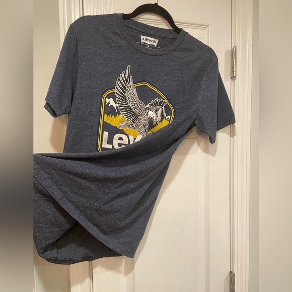 Levi’s Size M Blue Eagle Classic Graphic Print Original Short Sleeve Tee Shirt - Picture 8 of 10